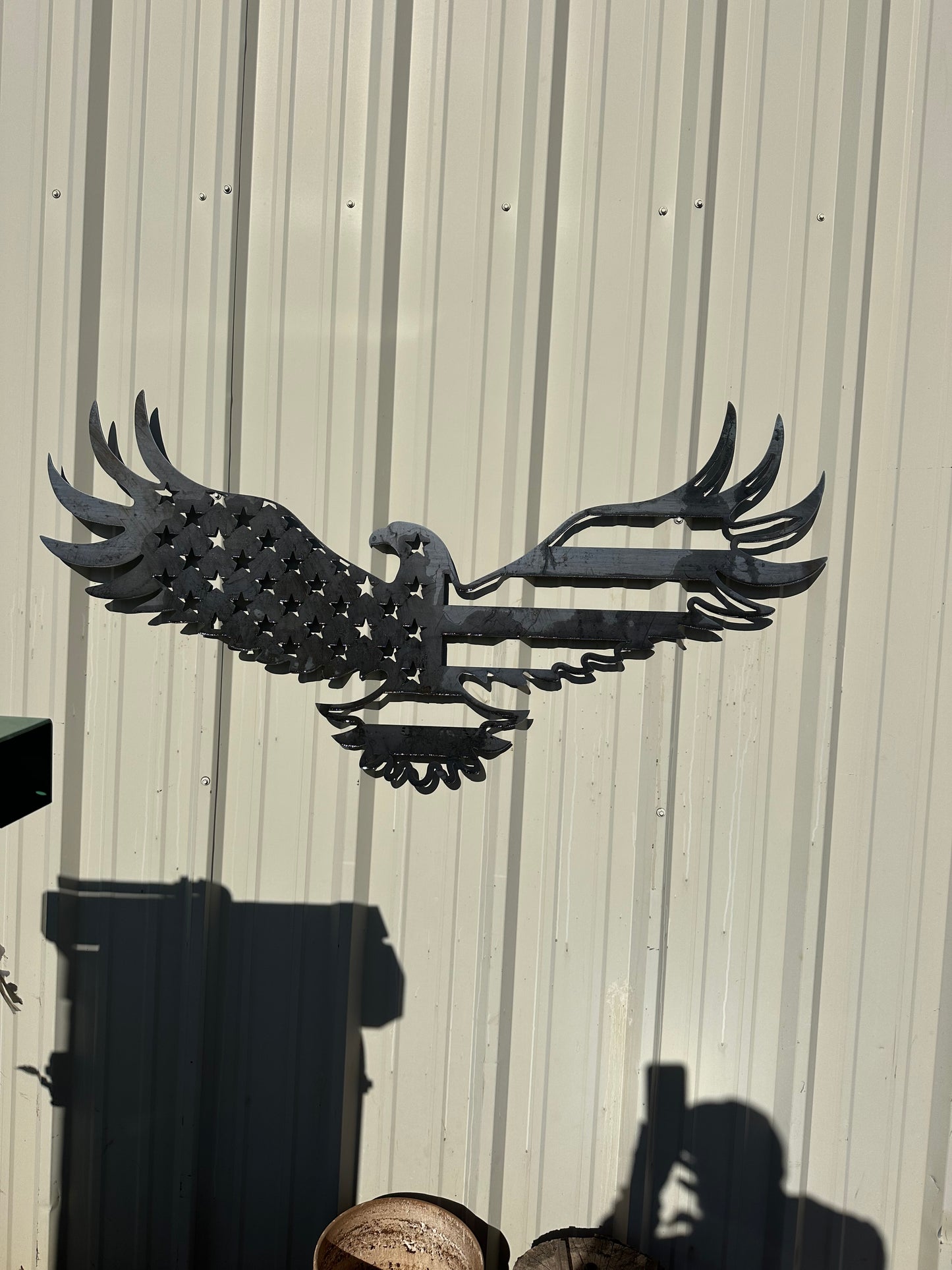 Bald Eagle Flag wall mount