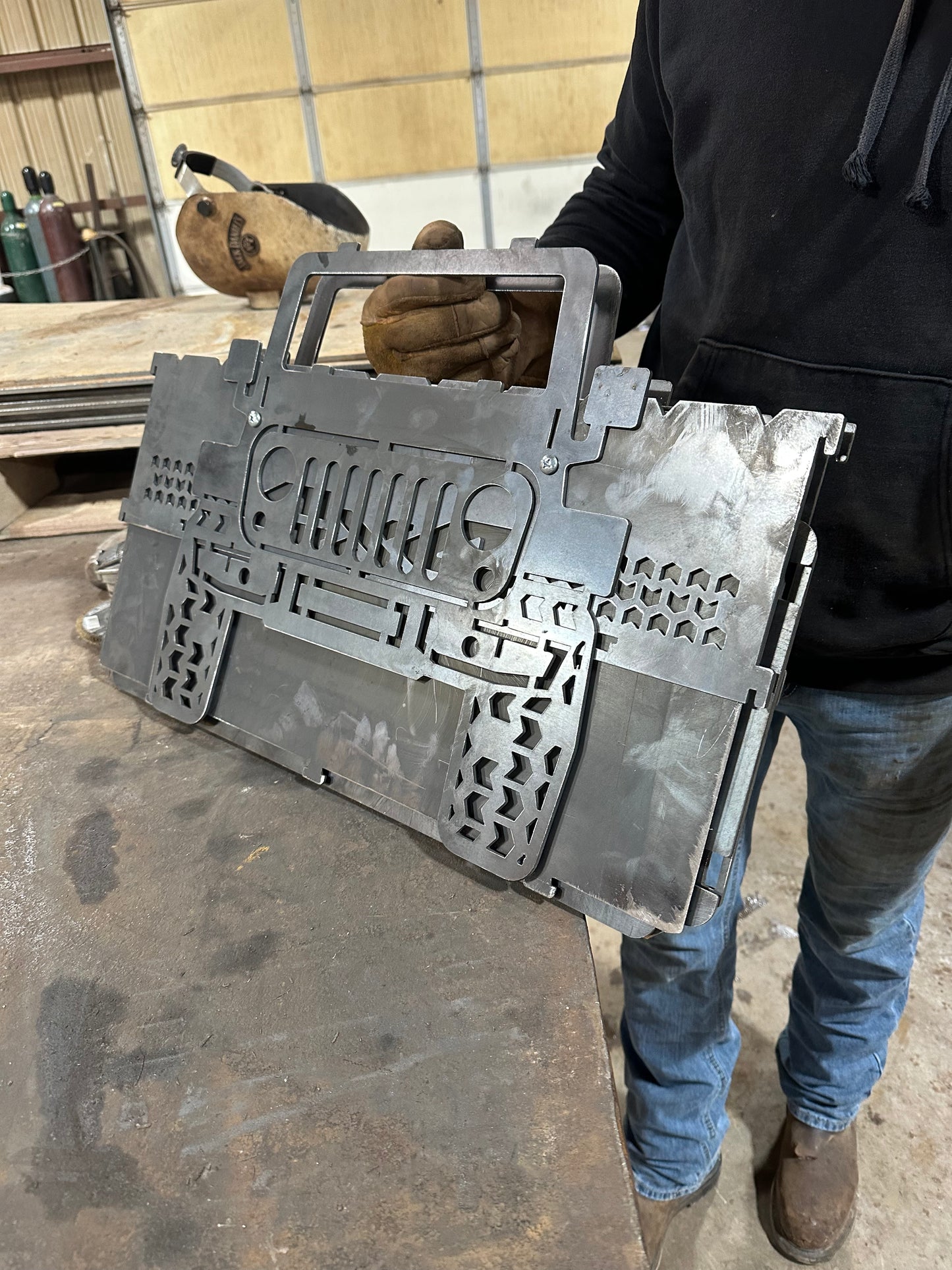 Foldable Jeep Grill