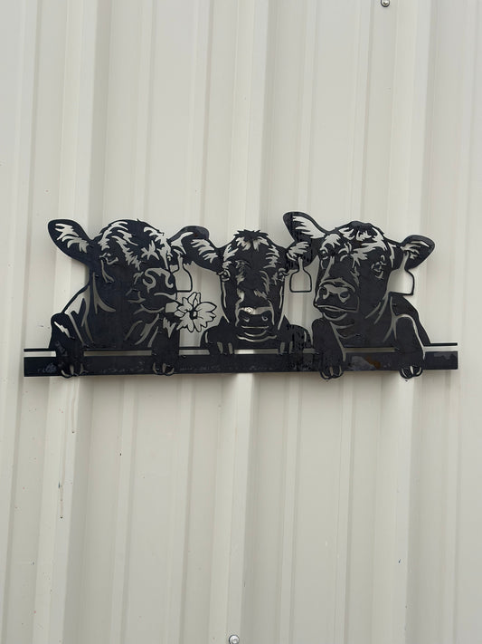Three cow wall decor